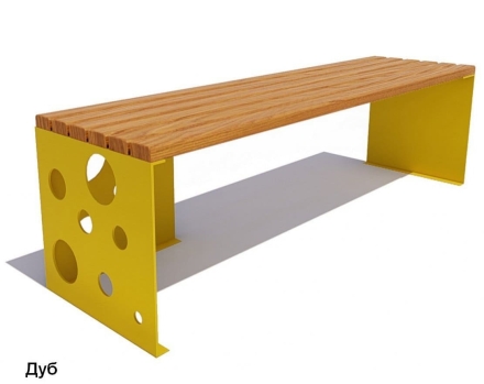 Скамейка уличная Сыр, Лиственница 1,8 м оптом, фото 6