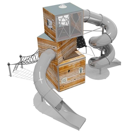 Игровой комплекс Эко Кубус VST 4503/2 для детской площадки оптом, фото 2