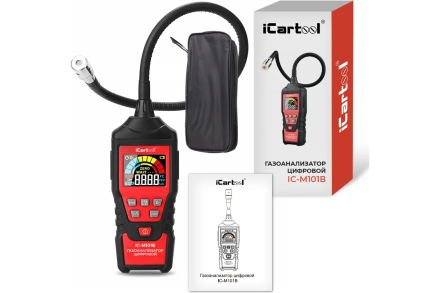 Цифровой детектор утечки взрывоопасных газов iCarTool с зондом, 0-9999 ppm IC-M101B оптом, фото 8