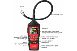 Цифровой детектор утечки взрывоопасных газов iCarTool с зондом, 0-9999 ppm IC-M101B, фото 2