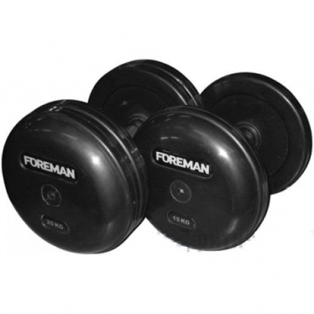 Гантели фиксированные обрезиненные в сборе FOREMAN FP/RUB-EPR/5KG, пара оптом, фото 1