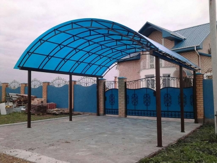 Арочный навес для машины синего цвета оптом, фото 1