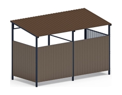 Навес контейнерной площадки для мусора (коричневый) (2 секции) МФ 55.02.03-02, фото 2 Навес контейнерной площадки для мусора (коричневый) (2 секции) МФ 55.02.03-02, фото 2