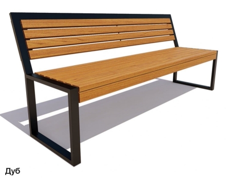 Скамейка парковая Вокзал, Сосна 1,5 м оптом, фото 4