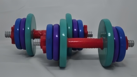 Гантель сборная виниловая. Вес 1 пары 20 кг. СВЕТ-20KG оптом, фото 1