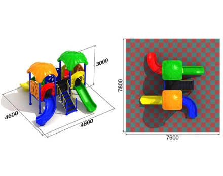Детская игровая площадка Близнецы 2.2 оптом, фото 3