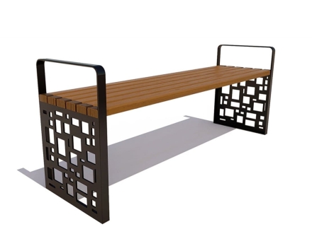 Скамейка садовая Барселона без спинки, лиственница 0,6 м оптом, фото 3