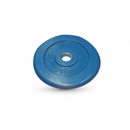 Диск обрезиненный Barbell d 51 мм цветной 20 кг оптом, фото 1