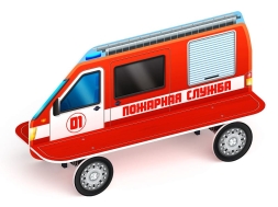 Пожарная машина - Скамейка детская - МФ 41.03.01-01, фото 2
