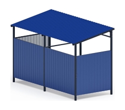 Навес контейнерной площадки для мусора (синий) (2 секции) МФ 55.02.03-03, фото 2 Навес контейнерной площадки для мусора (синий) (2 секции) МФ 55.02.03-03, фото 2