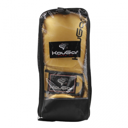 Перчатки боксерские KouGar KO600-6, 6oz, золото оптом, фото 4