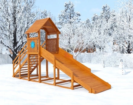 Зимняя горка Snow Fox Start с крышей (скат 4 м) оптом, фото 1