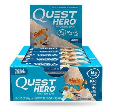 Батончики Quest Hero Bar Vanilla Caramel (10шт) оптом, фото 1