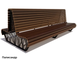 Скамейка уличная Ессентуки, Лиственница 1,5 м, фото 2