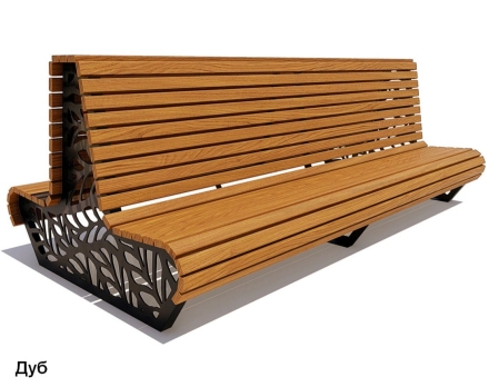 Скамейка уличная Ялта, Лиственница 1,2 м оптом, фото 3