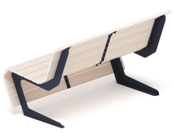 Скамья Волна спокойствия-2 (светлый дуб), фото 2