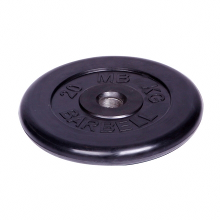 Диск обрезиненный Barbell d 51 мм чёрный 20 кг оптом, фото 1
