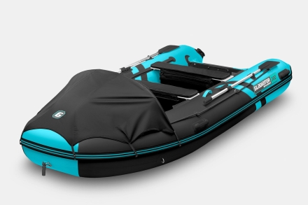 GLADIATOR E 380 PRO AIR Черно-бирюзовый моторная лодка ПВХ НДНД оптом, фото 1