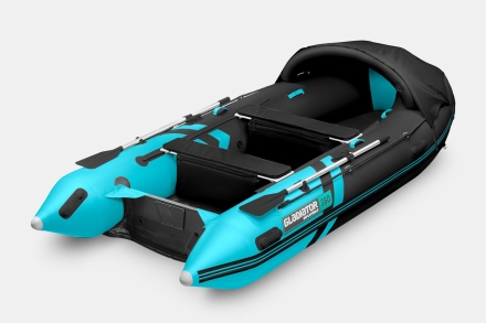 GLADIATOR E 380 PRO AIR Черно-бирюзовый моторная лодка ПВХ НДНД оптом, фото 2