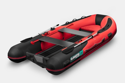 Gladiator RIB 380 AL Красно-черный моторная лодка ПВХ Жесткое дно (морской алюминий), киль оптом, фото 2