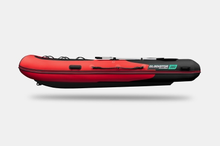 Gladiator RIB 380 AL Красно-черный моторная лодка ПВХ Жесткое дно (морской алюминий), киль оптом, фото 5