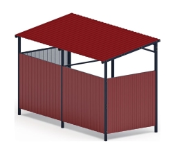 Навес контейнерной площадки для мусора (красный) (2 секции) МФ 55.02.03-04, фото 2 Навес контейнерной площадки для мусора (красный) (2 секции) МФ 55.02.03-04, фото 2
