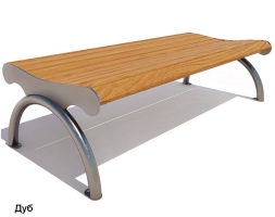 Банкетка парковая Берлин, Лиственница 0,6 м, фото 1