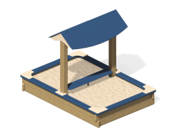 Песочница ПС-03 с навесом для детской площадки, фото 1