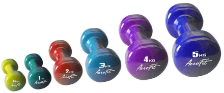 Гантель в виниловой оболочке Aerofit, 2 кг, красный оптом, фото 1