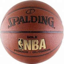 Мяч баскетбольный матчевый "SPALDING NBA Gold Series Indoor/Outdoor", размер 7