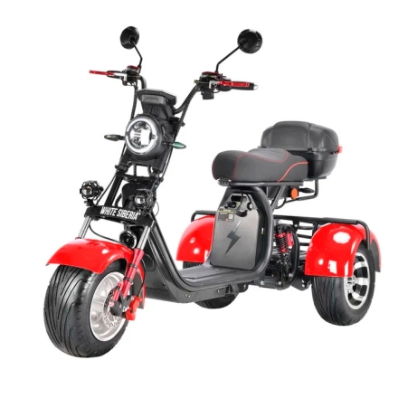 Электроскутер Citycoco WS-PRO+ trike 3000w 21ah (красный) оптом, фото 2