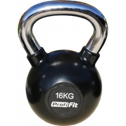 Гиря обрезиненная с хромированной ручкой PROFI-FIT, 16 кг оптом, фото 1