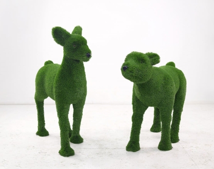 Топиари композиция олени Малыши - газон Deluxe Green оптом, фото 1