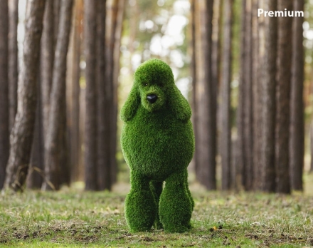 Топиари собака Пудель - газон Premium оптом, фото 2