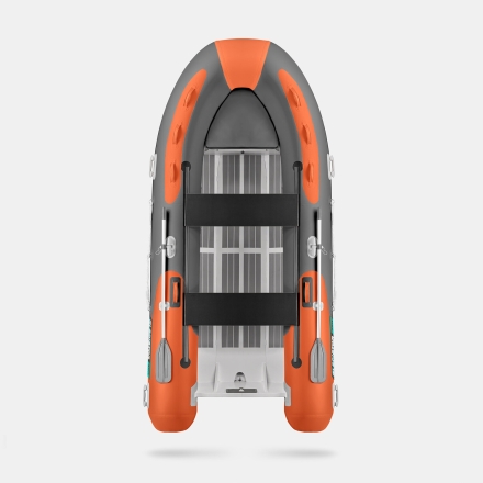 Gladiator RIB 380 AL Оранжево-темносерый моторная лодка ПВХ Жесткое дно (морской алюминий), киль оптом, фото 3