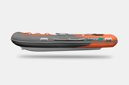 Gladiator RIB 380 AL Оранжево-темносерый моторная лодка ПВХ Жесткое дно (морской алюминий), киль оптом, фото 5