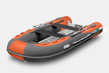 Gladiator RIB 380 AL Оранжево-темносерый моторная лодка ПВХ Жесткое дно (морской алюминий), киль оптом, фото 1