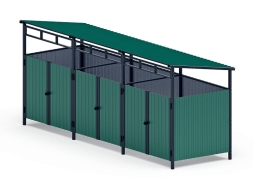 Навес контейнерной площадки для мусора (3 секции) МФ 55.02.02.3-01, фото 1 Навес контейнерной площадки для мусора (3 секции) МФ 55.02.02.3-01, фото 1