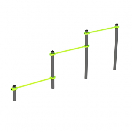 W247 Воркаут Тройной каскад турников для отжиманий и подтягиваний Zavodsporta оптом, фото 1