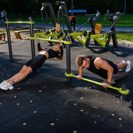 W247 Воркаут Тройной каскад турников для отжиманий и подтягиваний Zavodsporta оптом, фото 2