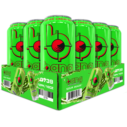 Энергетический напиток &quot;БЭНГ&quot; без кофеина, Яблоко VPX BANG 473мл &quot;Caffeine Free&quot; Sour Heads  оптом, фото 2