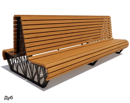 Скамейка уличная Ессентуки, Лиственница 2 м оптом, фото 4