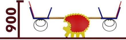 Качели-балансир Ёжик 04108.21 для детской площадки оптом, фото 2