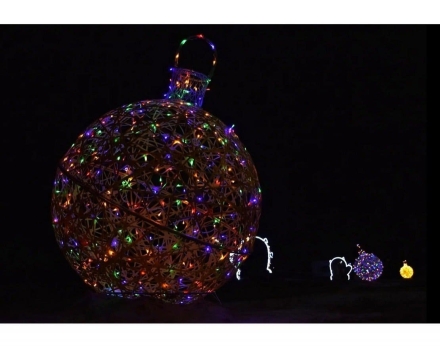 Светящаяся фигура Ёлочная игрушка на раме (диаметр 2 м) оптом, фото 3