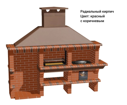 Печь Аристократ 832 Радиальный кирпич коричневый оптом, фото 10