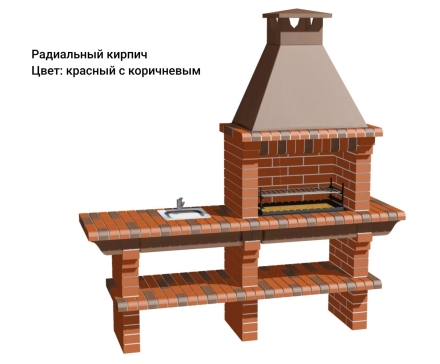 Печь Аристократ 704 Прямоугольный кирпич микс коричневого с желтым оптом, фото 7