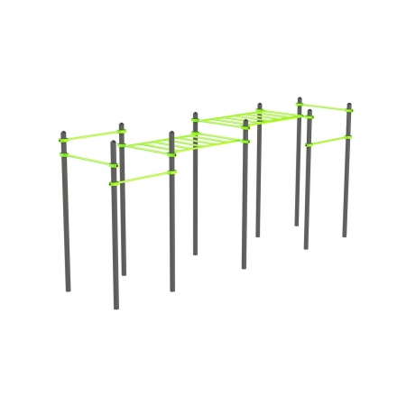 W248 Воркаут (рукоход классический двухуровневый, 6 перекладин) Zavodsporta оптом, фото 1