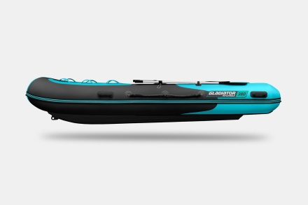 Gladiator RIB 380 AL Черно-бирюзовый моторная лодка ПВХ Жесткое дно (морской алюминий), киль оптом, фото 6