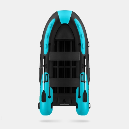 Gladiator RIB 380 AL Черно-бирюзовый моторная лодка ПВХ Жесткое дно (морской алюминий), киль оптом, фото 3