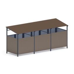 Навес контейнерной площадки для мусора (3 секции) МФ 55.02.02.3-02, фото 2 Навес контейнерной площадки для мусора (3 секции) МФ 55.02.02.3-02, фото 2